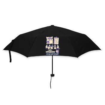 Ich entspanne streng nach Zeitplan - Regenschirm (klein) - Schwarz - Vorne