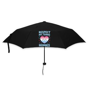 Mois de la fierté LGBTQ - Respect My Trans Homies - Parapluie standard - noir - Devant