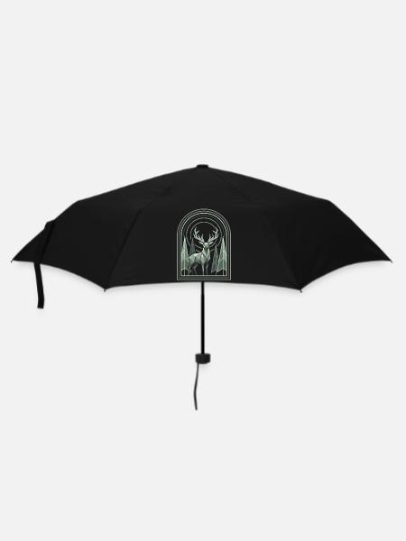 Wandern – Outdoor-Abenteuer – Wildnis - Regenschirm (klein) - Schwarz