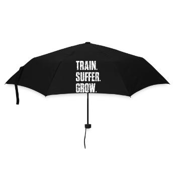 Train Suffer Grow Grunge Motto - White - Umbrella (small) - black - Front