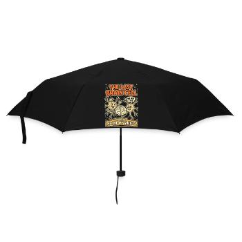 Letzte Gehirnzelle Angst Kaffee Humor - Regenschirm (klein) - Schwarz - Vorne