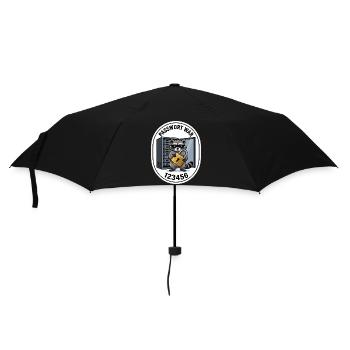Cybersecurity Waschbär Shir - Regenschirm (klein) - Schwarz - Vorne
