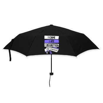 Reizdarm Humor - Ich aß und bereute - Regenschirm (klein) - Schwarz - Vorne