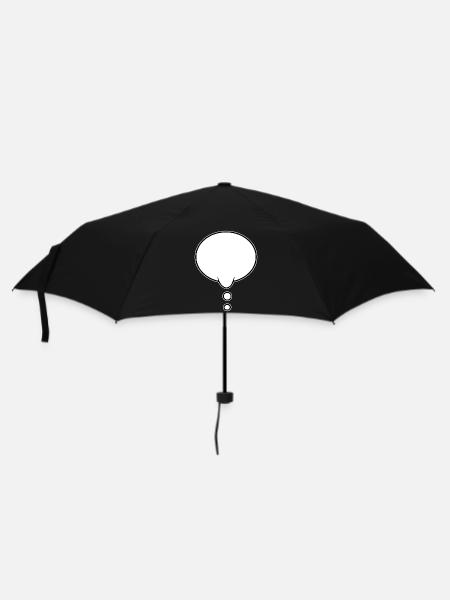 Denkblase Design - Regenschirm (klein) - Schwarz