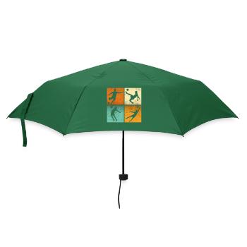 Passionné de foot t-shirt joueur de foot Vintage - Parapluie standard - vert bouteille - Devant