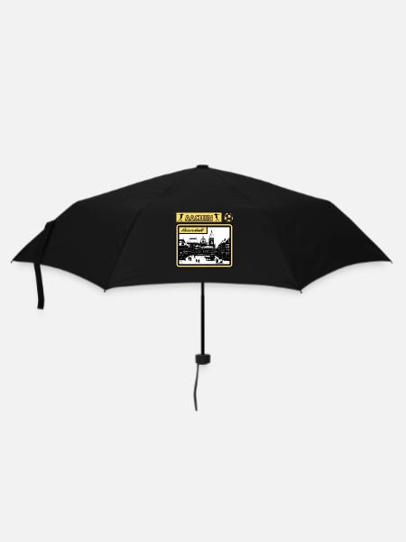Aachen Kaiserstadt Nostalgie Fan Ölbilddesign - Regenschirm (klein) - Schwarz