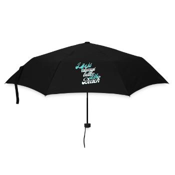 La vie est toujours meilleure à la plage - Parapluie standard - noir - Devant