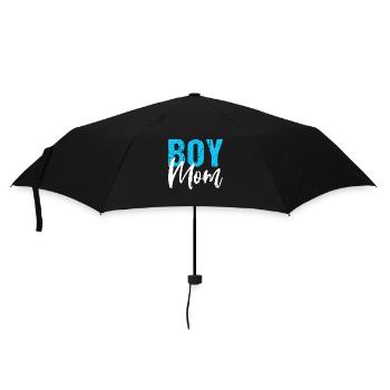 Boy Mom Sohn Mutter Mama - Regenschirm (klein) - Schwarz - Vorne