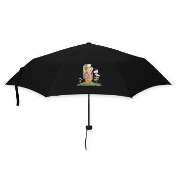 Camping Bear - Umbrella (small) - black - Front