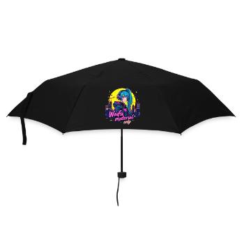 WAIFU MATERIAL ONLY - VAPORWAVE GAMERGIRL - Regenschirm (klein) - Schwarz - Vorne