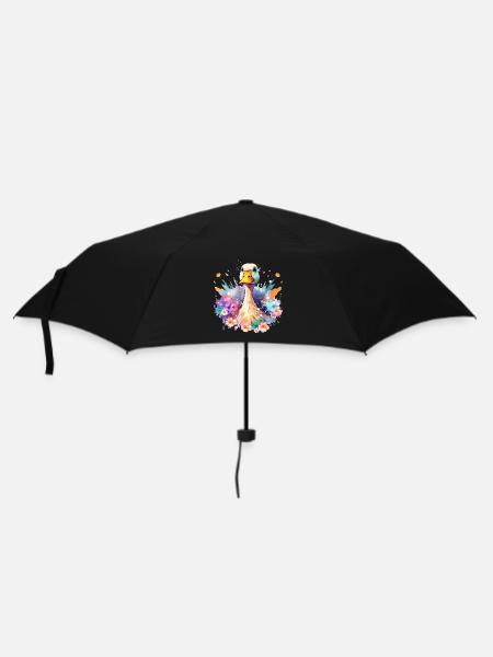 Floral Goose - Umbrella (small) - black
