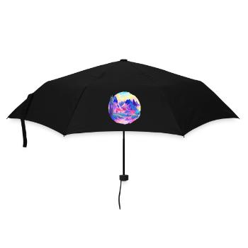 crystalline landscape nature 2 - Umbrella (small) - black - Front