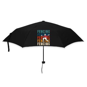 Fechtsport Degenkampf Kämpfer Maske - Regenschirm (klein) - Schwarz - Vorne