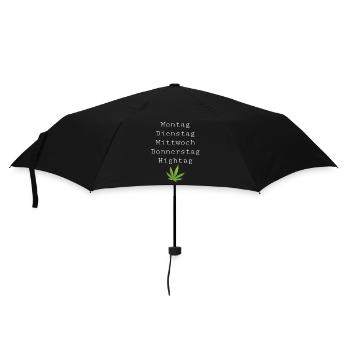 Wochentage - Regenschirm (klein) - Schwarz - Vorne