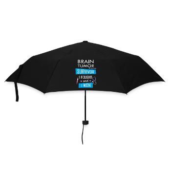 Brain Tumor survivor, I fought and I won - Umbrella (small) - black - Front