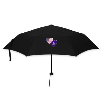 États-Unis État américain du Kansas Drapeau patriotique 4ème - Parapluie standard - noir - Devant