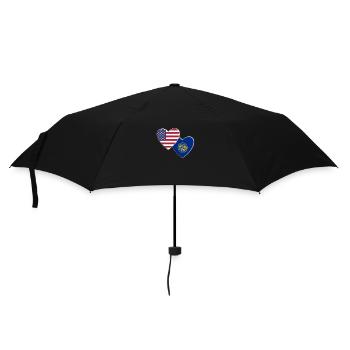 USA Amerikanische Flagge des Bundesstaates Nebraska Patriotisch 4. - Regenschirm (klein) - Schwarz - Vorne