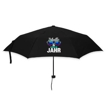 Malle Mallorca Party Urlaub Bier Feiern Geschenk - Regenschirm (klein) - Schwarz - Vorne