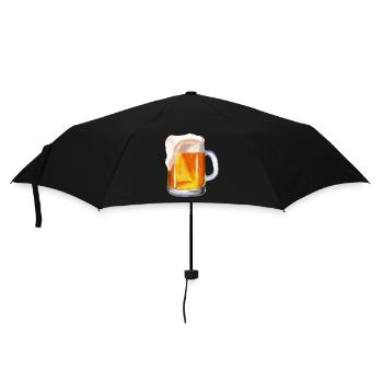 Bier 20240807074229 - Regenschirm (klein) - Schwarz - Vorne
