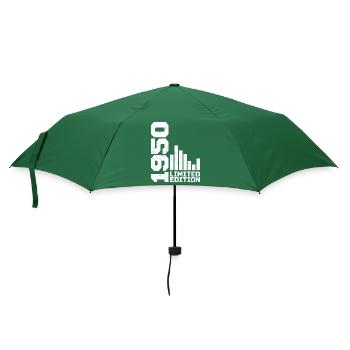 Vintage 1950 Geburtstagsgeschenk 1950 Baujahr 1950 - Regenschirm (klein) - Flaschengrün - Vorne