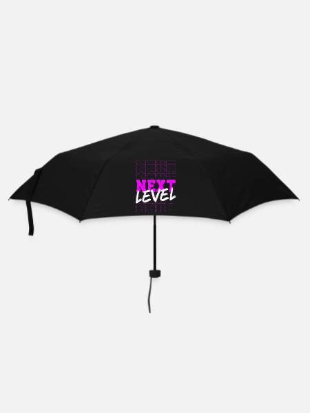 Magenta-Typografie-Design der nächsten Generation - Regenschirm (klein) - Schwarz