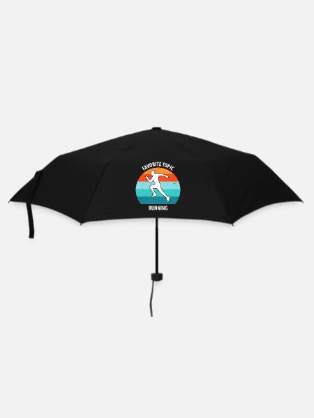 Joggen - Regenschirm (klein) - Schwarz