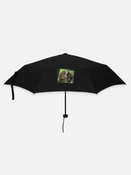 Baboon Family - Monkeys - Primates Wildlife Africa - Umbrella (small) - black