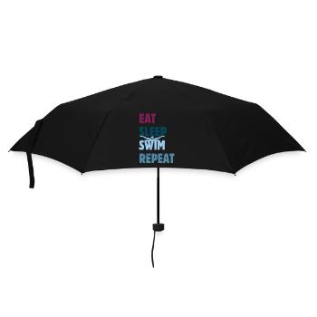 Eat Sleep Swim Repeat - Papillon - Dolphin Style - Parapluie standard - noir - Devant