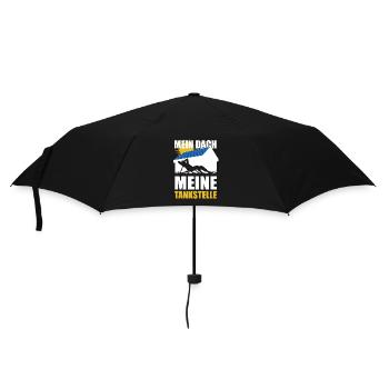 Mein Dach meine Tankstelle - Solarenergie - Sonne - Regenschirm (klein) - Schwarz - Vorne