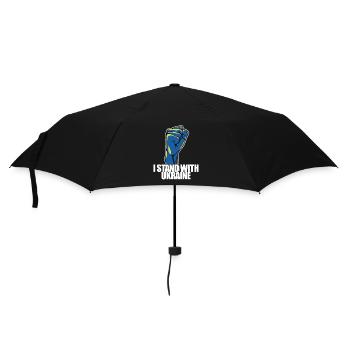 I stand with Ukraine - Peace for Ukraine - Umbrella (small) - black - Front