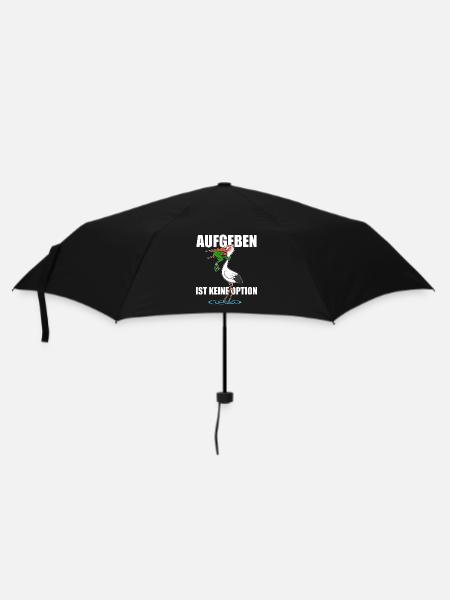 Frosch und Storch - Aufgeben ist keine Option - Regenschirm (klein) - Schwarz