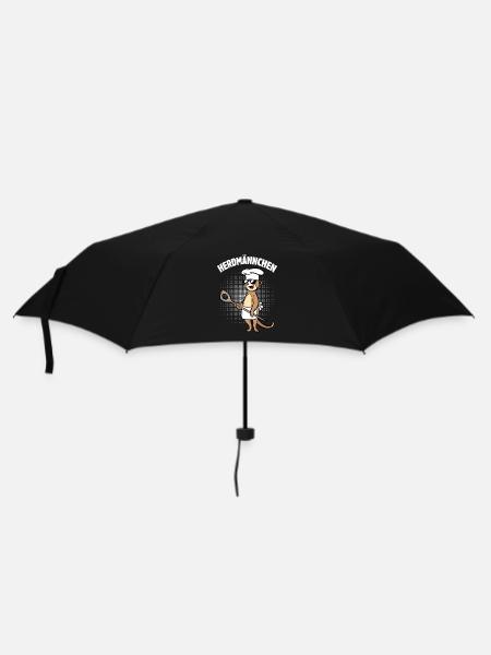 Herdmännchen - Erdmännchen mit Kochlöffel - Regenschirm (klein) - Schwarz