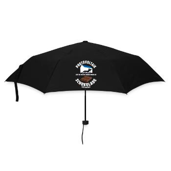 Photovoltaik löst meine Probleme - Schoko Spruch - Regenschirm (klein) - Schwarz - Vorne