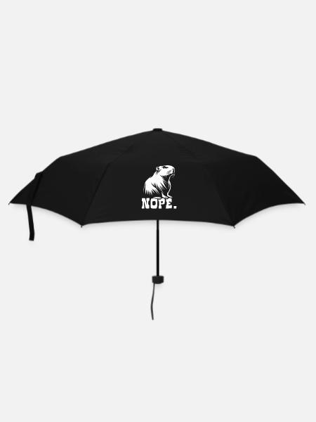 Capybara - Nope. Don't worry, be capy - Regenschirm (klein) - Schwarz