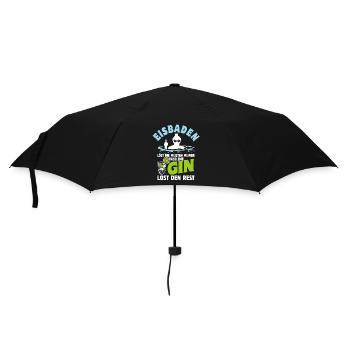 Eisbaden löst die meisten meiner Probleme - Gin - Regenschirm (klein) - Schwarz - Vorne