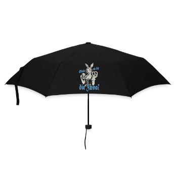 Gefallen sie dir, die Zwei? Dirndl Bier & Bretzen - Regenschirm (klein) - Schwarz - Vorne