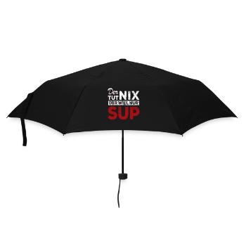 Der tut nix der will nur SUP - Spruch - Regenschirm (klein) - Schwarz - Vorne