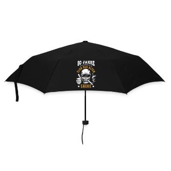 Club der alten Säcke, 80. Geburtstag, Totenkopf - Regenschirm (klein) - Schwarz - Vorne