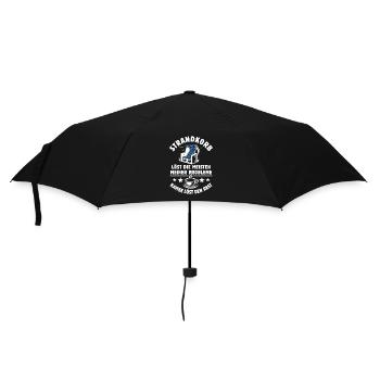 Strandkorb löst meine Probleme - Kaffee Spruch - Regenschirm (klein) - Schwarz - Vorne