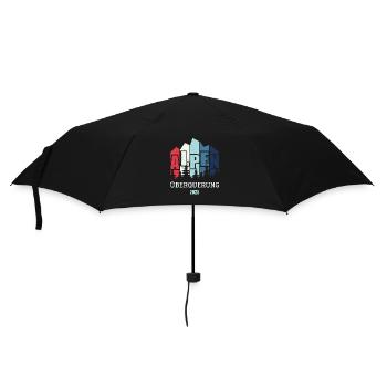 Alpen Überquerung 2025 - Fahrrad Wandern Routen - Regenschirm (klein) - Schwarz - Vorne