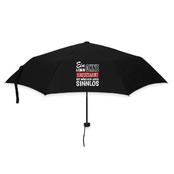 Ein Leben ohne Kreuzfahrt - möglich aber sinnlos - Regenschirm (klein) - Schwarz - Vorne