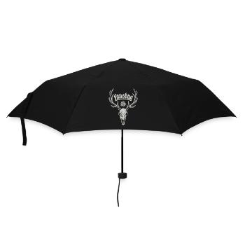 Lausbua Hirsch - Festzelt, Bier und Gaudi - Regenschirm (klein) - Schwarz - Vorne