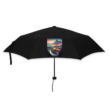 A castle in Romania - Umbrella (small) - black - Front