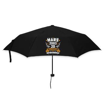 Vintage Cadeau Mars 2003, 20 Ans Anniversaire - Parapluie standard - noir - Devant