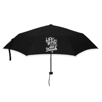 Life is Better Steirisch – Lebe das Lebensgefühl - Regenschirm (klein) - Schwarz - Vorne