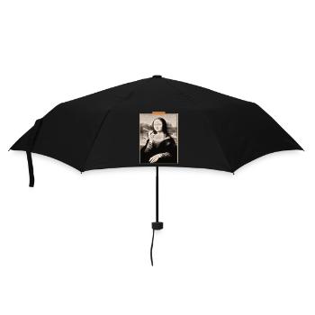 Mona Lisa Modernized Cigarette T-shirt - Umbrella (small) - black - Front