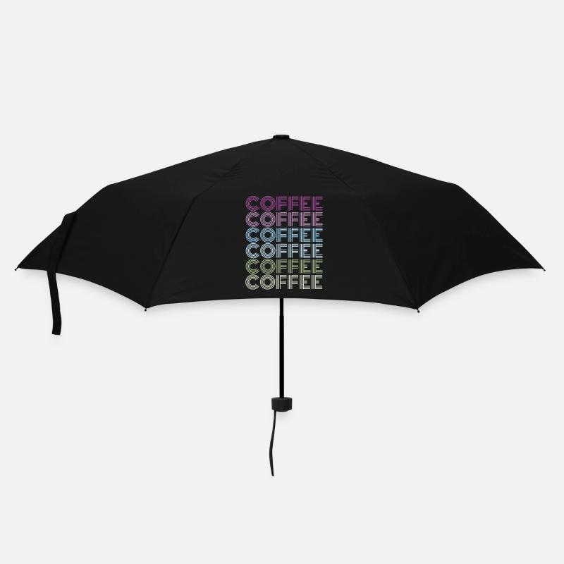 coffee kaffee - Regenschirm (klein) - Schwarz