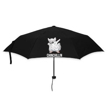 Tupfen Chinchillas Chinchillin Nagetier Geschenk - Regenschirm (klein) - Schwarz - Vorne