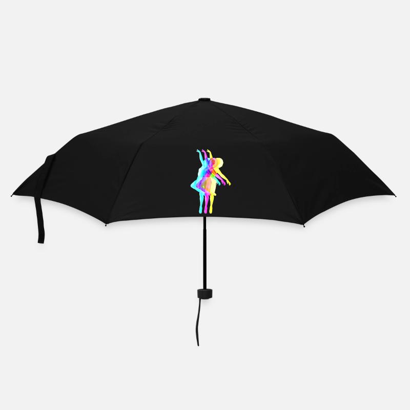 Danseuse aux cheveux bouclés - Parapluie standard - noir
