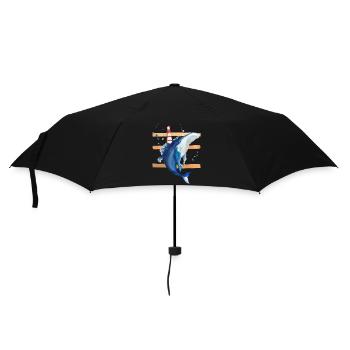 Wal am Leuchtturm - Regenschirm (klein) - Schwarz - Vorne